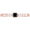 0.24 CT. T.W. Black Enhanced and White Diamond Promise Ring in 10K Rose Gold