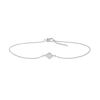 Thumbnail Image 2 of 0.04 CT. T.W. Diamond Kite Frame Anklet in Sterling Silver – 10&quot;