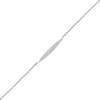 Thumbnail Image 1 of 0.085 CT. T.W. Diamond Elongated Oval Anklet in Sterling Silver – 10"