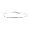 Thumbnail Image 2 of 0.085 CT. T.W. Diamond Elongated Oval Anklet in Sterling Silver – 10"