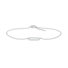 Thumbnail Image 2 of 0.066 CT. T.W. Diamond Open Bar Anklet in Sterling Silver – 10"