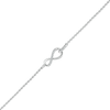 Thumbnail Image 1 of Diamond Accent Infinity Anklet in Sterling Silver – 10"