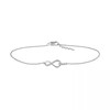 Thumbnail Image 2 of Diamond Accent Infinity Anklet in Sterling Silver – 10"