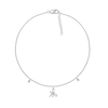 Thumbnail Image 2 of 0.04 CT. T.W. Diamond Dragonfly Anklet in Sterling Silver – 10"