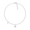 Thumbnail Image 2 of Diamond Accent Flower Anklet in Sterling Silver – 10"