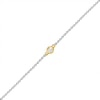Thumbnail Image 1 of Diamond Accent Solitaire Circle Anklet in Sterling Silver and 10K Gold – 10"