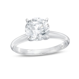 2.00 CT. Lab-Created Diamond Solitaire Engagement Ring in 14K White Gold (F/SI2)