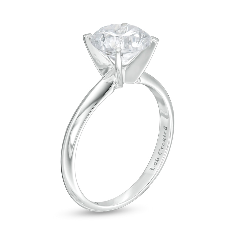 2.00 CT. Lab-Created Diamond Solitaire Engagement Ring in 14K White Gold (F/SI2)