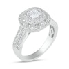 Thumbnail Image 5 of 0.69 CT. T.W. Princess-Cut Diamond Frame Vintage-Style Bridal Set in 10K White Gold