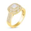 Thumbnail Image 5 of 0.69 CT. T.W. Princess-Cut Diamond Frame Vintage-Style Bridal Set in 10K Gold