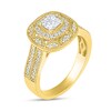 Thumbnail Image 5 of 0.69 CT. T.W. Princess-Cut Diamond Frame Vintage-Style Bridal Set in 10K Gold