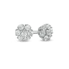 Thumbnail Image 0 of 0.20 CT. T.W. Composite Diamond Flower Stud Earrings in 10K White Gold