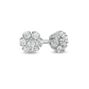 Thumbnail Image 1 of 0.20 CT. T.W. Composite Diamond Flower Stud Earrings in 10K White Gold