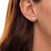 Thumbnail Image 2 of 0.20 CT. T.W. Composite Diamond Flower Stud Earrings in 10K White Gold