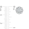 Thumbnail Image 3 of 2.00 CT. T.W. Diamond Flower Frame Stud Earrings in 10K White Gold
