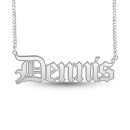 Men's Gothic-Style Name Necklace (1 Line) - 20"