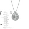 Thumbnail Image 2 of 1.00 CT. T.W. Composite Pear-Shaped Diamond Pendant and Stud Earrings Set in Sterling Silver