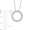Thumbnail Image 3 of 0.25 CT. T.W. Diamond Alternating Circle Outline Pendant in Sterling Silver