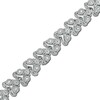 Thumbnail Image 0 of 0.25 CT. T.W. Diamond Trios Line Bracelet in Sterling Silver – 7.5"