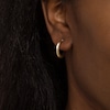 Thumbnail Image 2 of 4.0mm Ball Stud and Multi-Finish Tube Huggie Hoop Earrings Set in 10K Gold