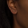 Thumbnail Image 4 of 4.0mm Ball Stud and Multi-Finish Tube Huggie Hoop Earrings Set in 10K Gold
