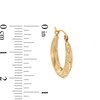 Thumbnail Image 5 of 4.0mm Ball Stud and Multi-Finish Tube Huggie Hoop Earrings Set in 10K Gold