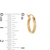 Thumbnail Image 6 of 4.0mm Ball Stud and Multi-Finish Tube Huggie Hoop Earrings Set in 10K Gold