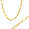 4.4mm Curb Chain Necklace and Bracelet Set in Hollow 10K Gold - 22"