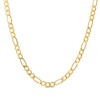 Adjustable 2.5mm Figaro Chain Choker Necklace in Hollow 10K Gold - 15"