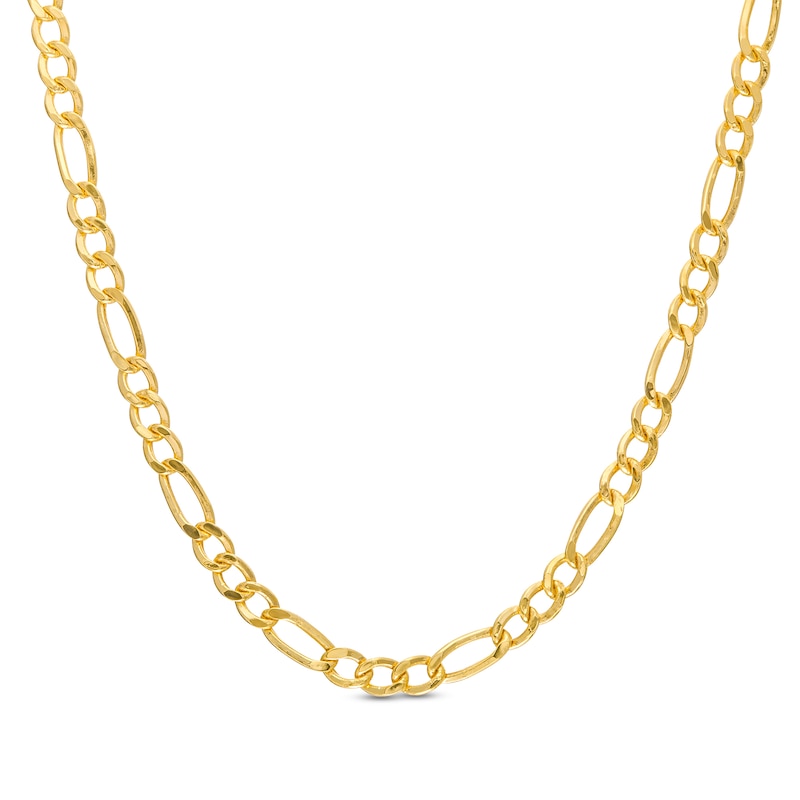 Adjustable 2.5mm Figaro Chain Choker Necklace in Hollow 10K Gold - 15"|Peoples Jewellers