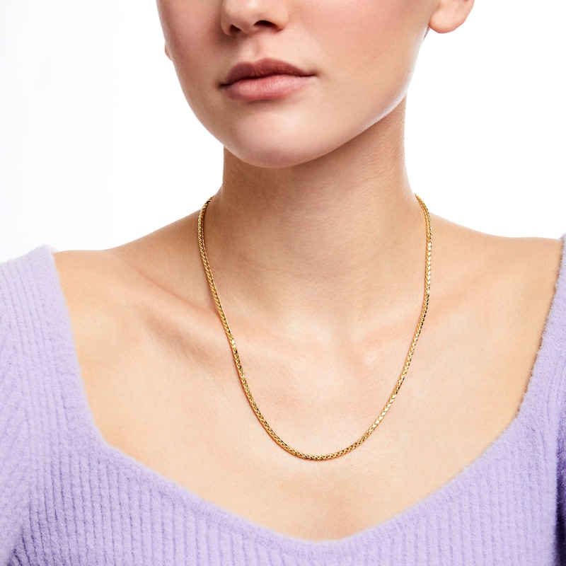 Main Image 3 of 2.7mm Franco Chain Necklace in Hollow 10K Gold - 20"