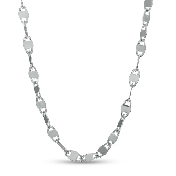 2.3mm Mirror Chain Necklace in Solid Sterling Silver – 20"