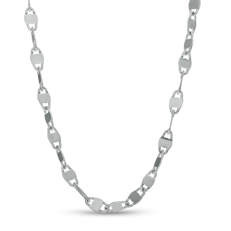2.3mm Solid Mirror Chain Necklace in Sterling Silver – 20"