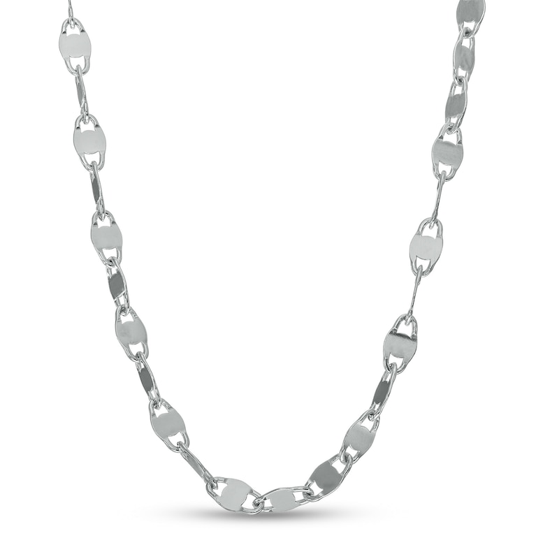 2.3mm Mirror Chain Necklace in Solid Sterling Silver – 20"