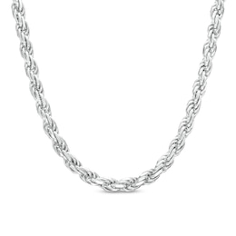 4.0mm Solid Rope Chain Necklace in Sterling Silver – 22&quot;