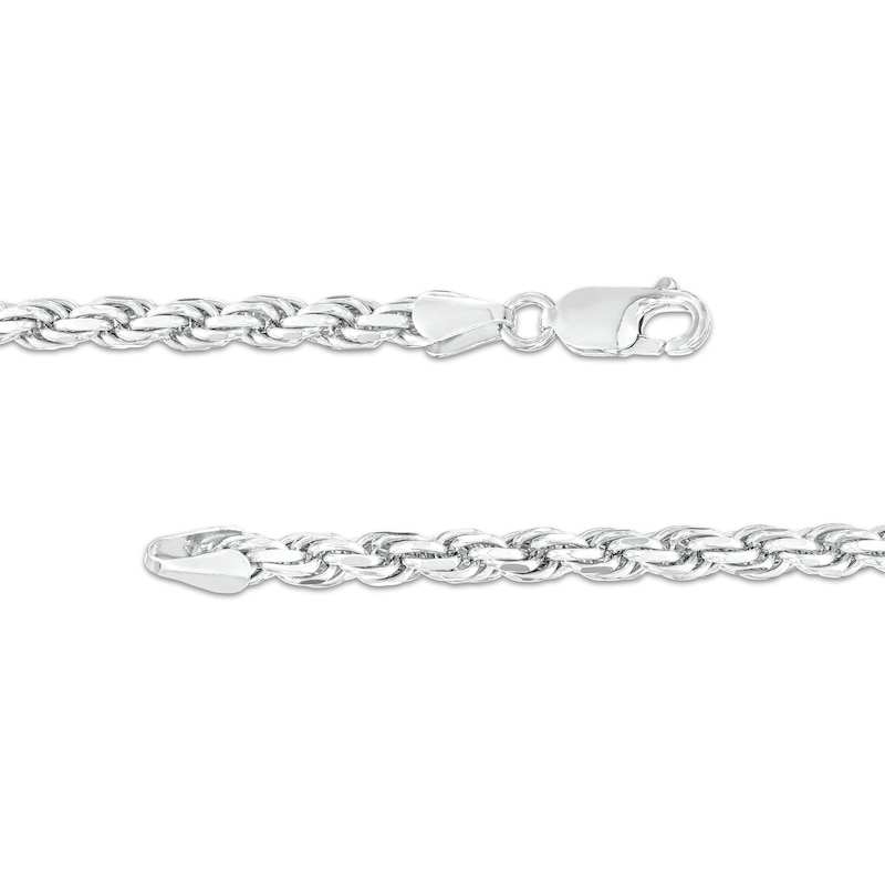 Main Image 3 of 4.0mm Rope Chain Necklace in Solid Sterling Silver – 22"