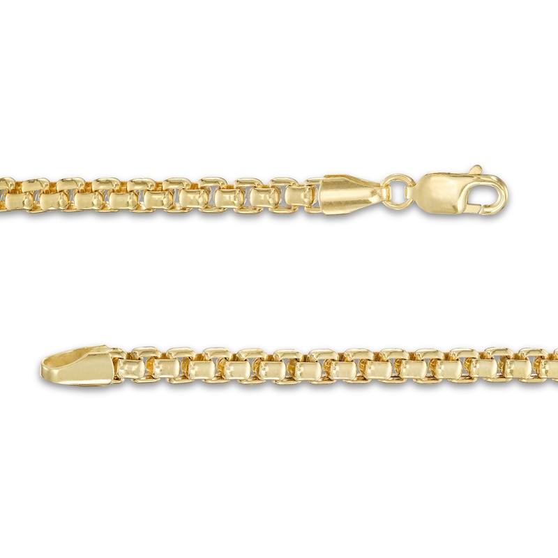 Main Image 4 of 3.7mm Box Chain Bracelet in Hollow 10K Gold – 8.5"