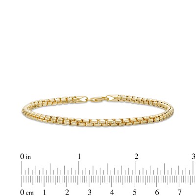 3.7mm Box Chain Bracelet in Hollow 10K Gold – 8.5"