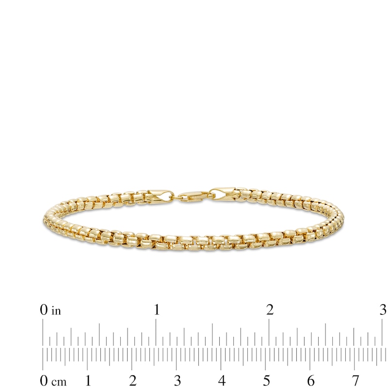 Main Image 5 of 3.7mm Box Chain Bracelet in Hollow 10K Gold – 8.5"