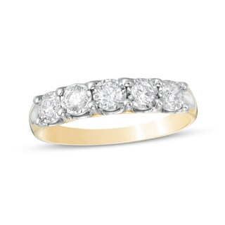 0.50 CT. T.W. Diamond Five Stone Anniversary Ring in 10K Gold