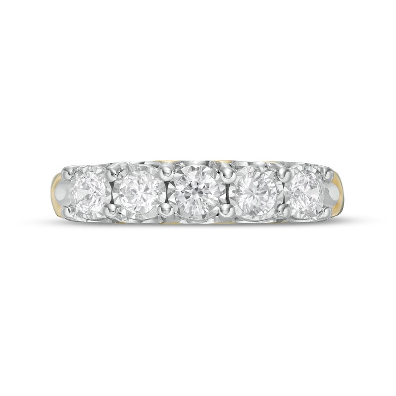 Main Image 4 of 0.50 CT. T.W. Diamond Five Stone Anniversary Ring in 10K Gold