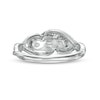 Thumbnail Image 4 of 0.25 CT. T.W. Diamond Bypass Twist Shank Past Present Future® Engagement Ring in 10K White Gold