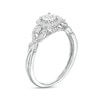 Thumbnail Image 2 of 0.25 CT. T.W. Diamond Cushion-Shaped Frame Twist Shank Past Present Future® Engagement Ring in 10K White Gold