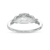 Thumbnail Image 4 of 0.25 CT. T.W. Diamond Cushion-Shaped Frame Twist Shank Past Present Future® Engagement Ring in 10K White Gold