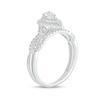 Thumbnail Image 2 of 0.50 CT. T.W. Pear-Shaped Diamond Double Frame Multi-Row Bridal Set in 10K White Gold