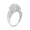 Thumbnail Image 2 of 0.50 CT. T.W. Princess-Cut Multi-Diamond Vintage-Style Engagement Ring in 10K White Gold