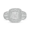 Thumbnail Image 3 of 0.50 CT. T.W. Princess-Cut Multi-Diamond Vintage-Style Engagement Ring in 10K White Gold