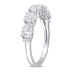 Thumbnail Image 3 of 4.0mm White Topaz Duo Five Stone Alternating Stackable Band in Sterling Silver