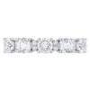 Thumbnail Image 4 of 4.0mm White Topaz Duo Five Stone Alternating Stackable Band in Sterling Silver