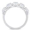 Thumbnail Image 5 of 4.0mm White Topaz Duo Five Stone Alternating Stackable Band in Sterling Silver